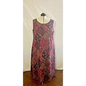 Studio I plus size women's paisley patchwpork maxi dress. Size 22w.